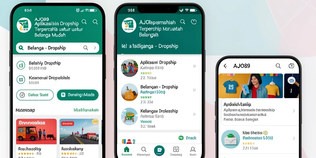 Antarmuka AJO89 yang sederhana dan mudah digunakan untuk dropshipping.
