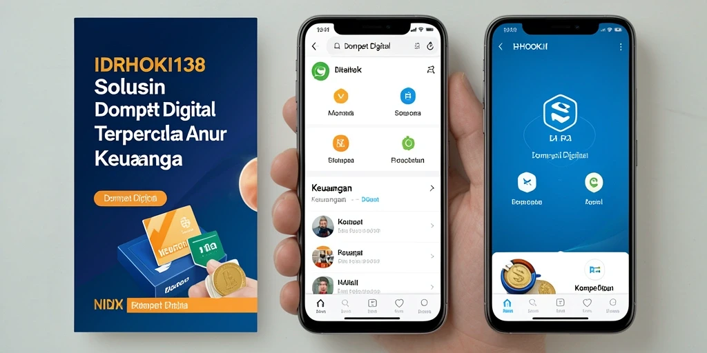 Tampilan antarmuka aplikasi Dompet Digital IDRHOKI138 yang modern dan mudah digunakan.
