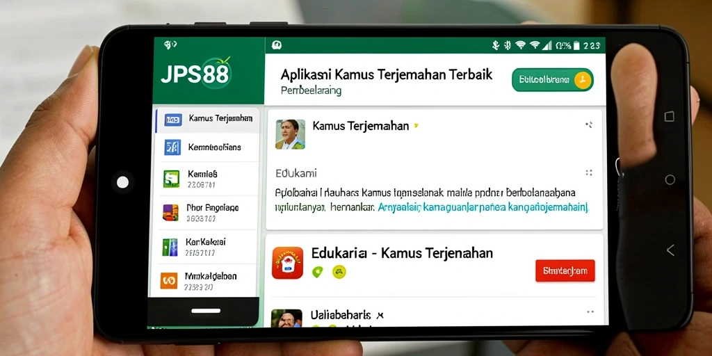 Antarmuka JPS88 yang intuitif dan mudah digunakan untuk belajar bahasa.