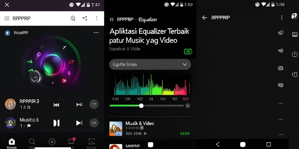 Tampilan antarmuka RPRPRP dengan fitur Equalizer yang lengkap.