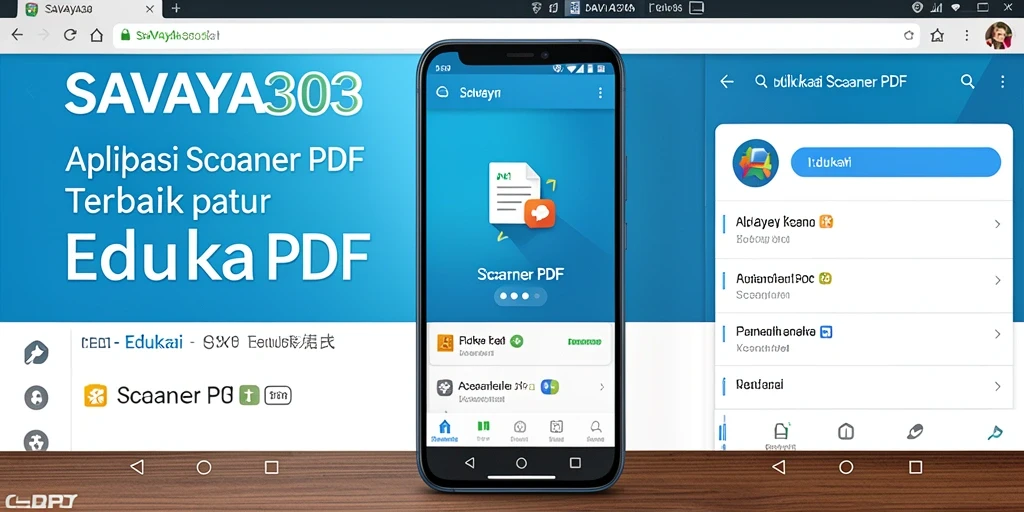 Tampilan antarmuka aplikasi SAVAYA303 untuk pemindaian PDF.